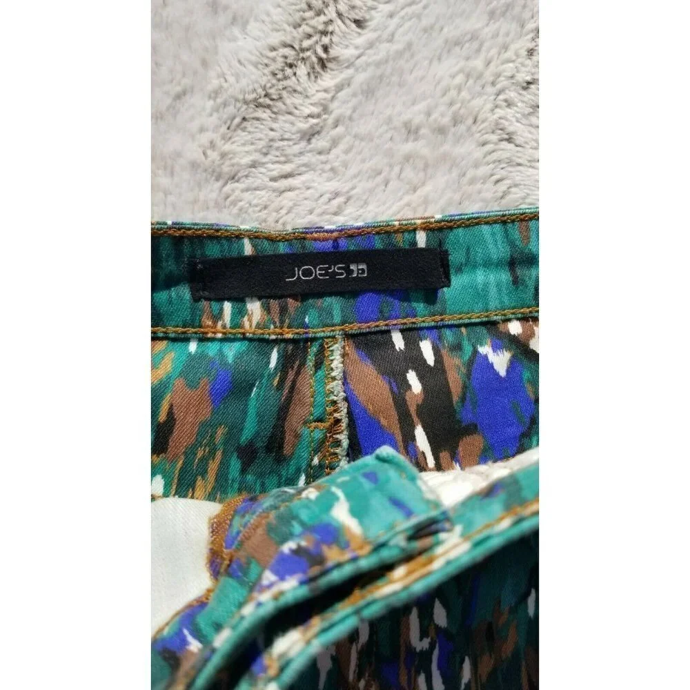 Joes Jeans Green Blue Watercolor Mini Skirt Sz 29‎
